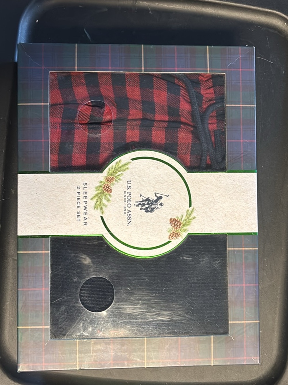 U.S. Polo Assn. Red and Black Plaid Sleepwear Set